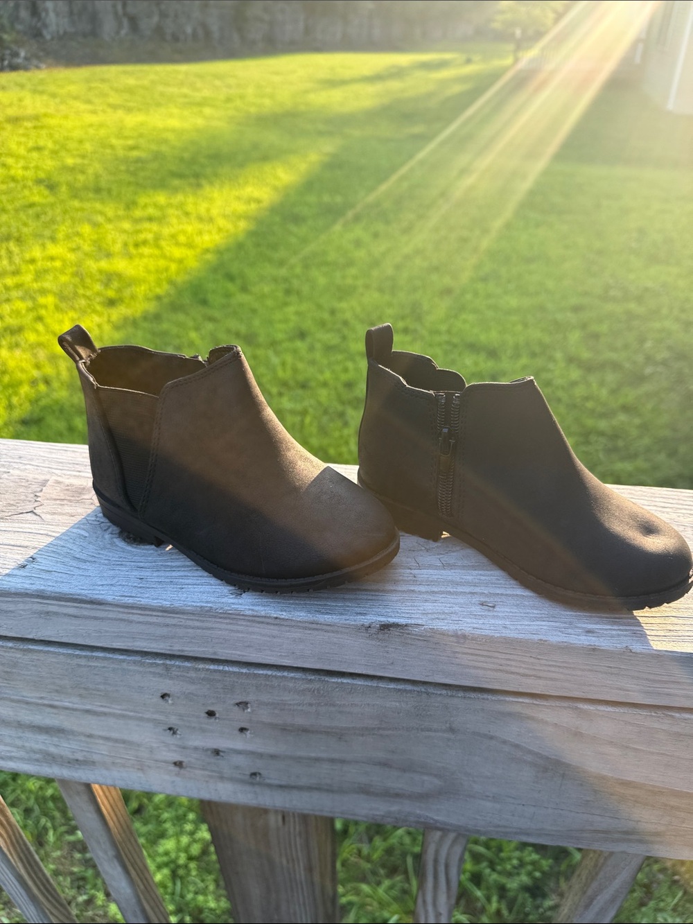 Sarah Jayne Black Kids Ankle Boots with Side Zip